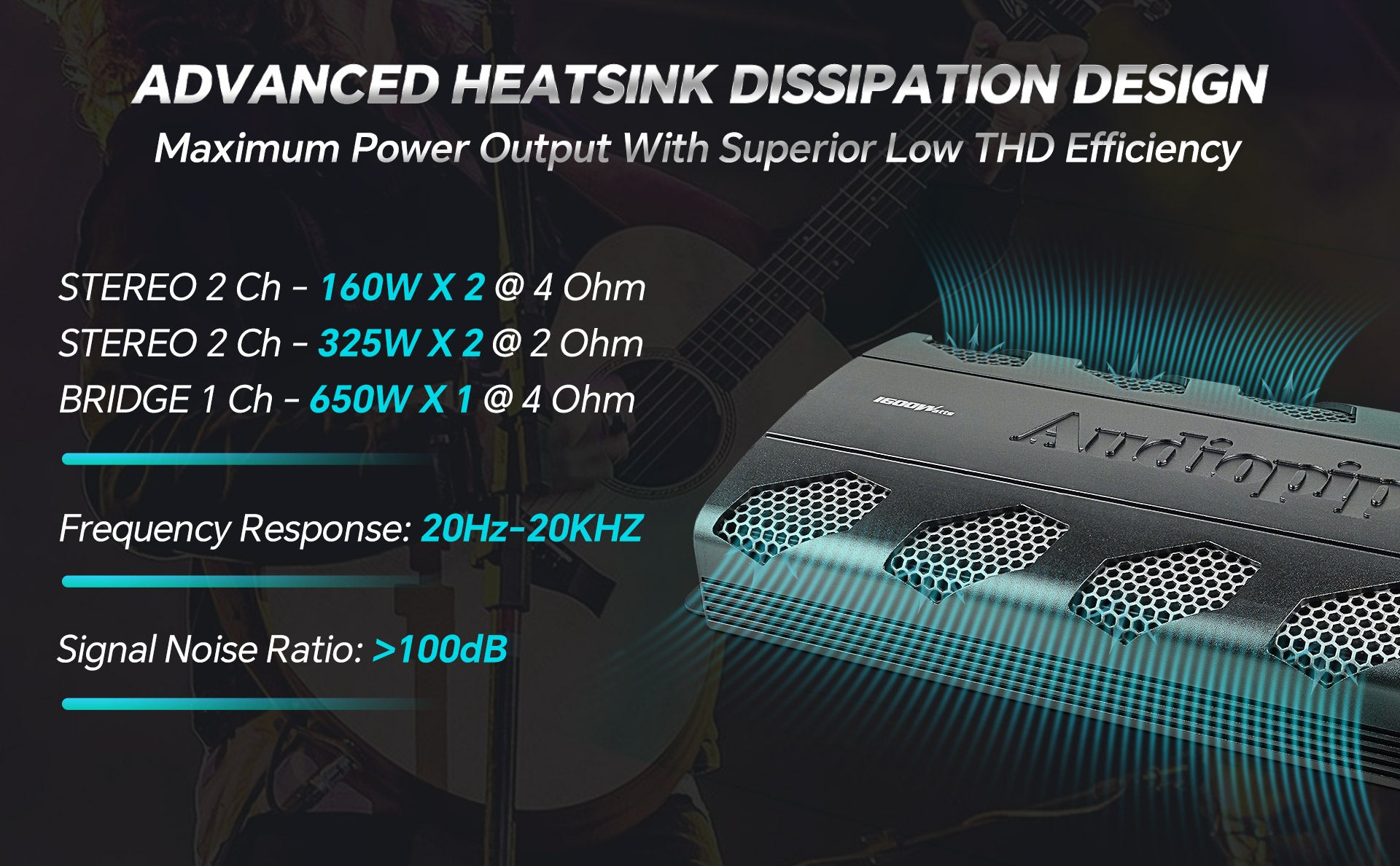 2 Channel Class A/B Mosfet Power Amplifier (APDLO 3502) - High-Performance Audio Amp for Home Theater, Car Audio & Live Sound Systems