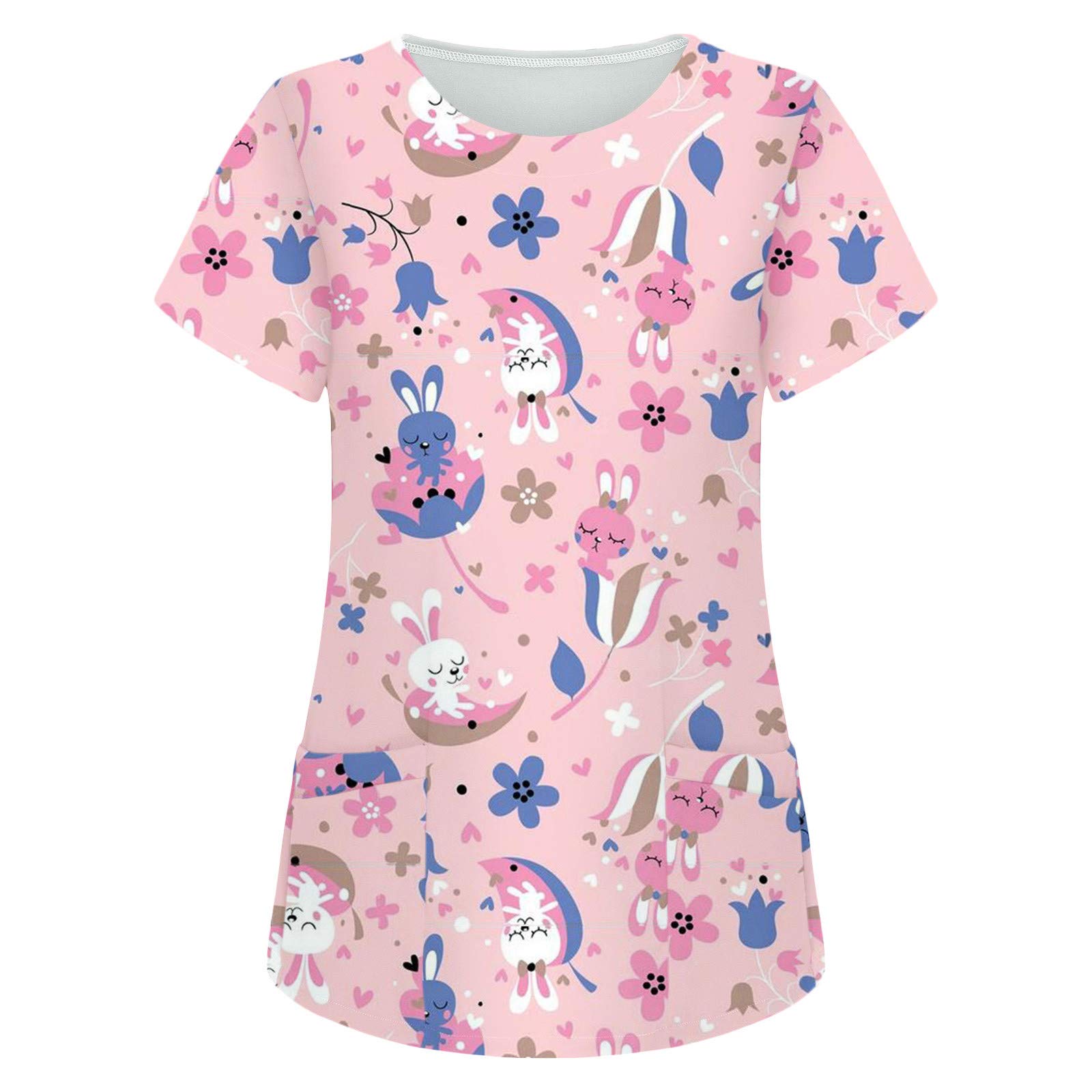 Women's Soft Short Sleeve Animal Print T-Shirt - Loose Fit Summer Casual Tee with Pockets - Perfect for Daily Wear, Beach Outings & Weekend Hangouts