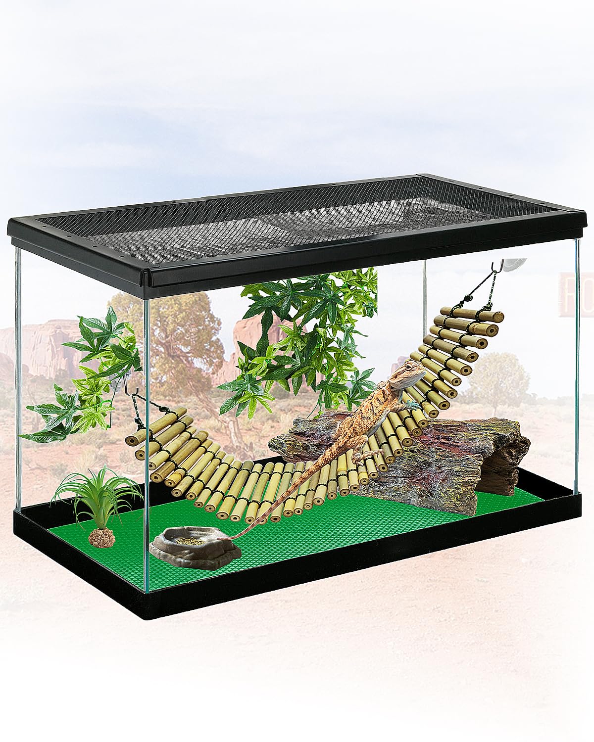Premium Reptile Hammock & Climbing Bridge - 12