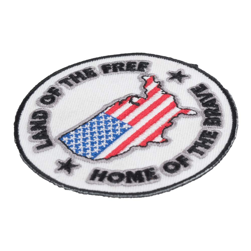 American Flag Patch - USA Patriotic Embroidered Iron-On/Sew-On Patch for Jackets, Hats & Bags - Perfect for 4th of July, Veterans Day & Military Apparel
