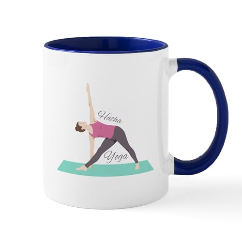 White/Navy Inside - Hatha Yoga Mugs