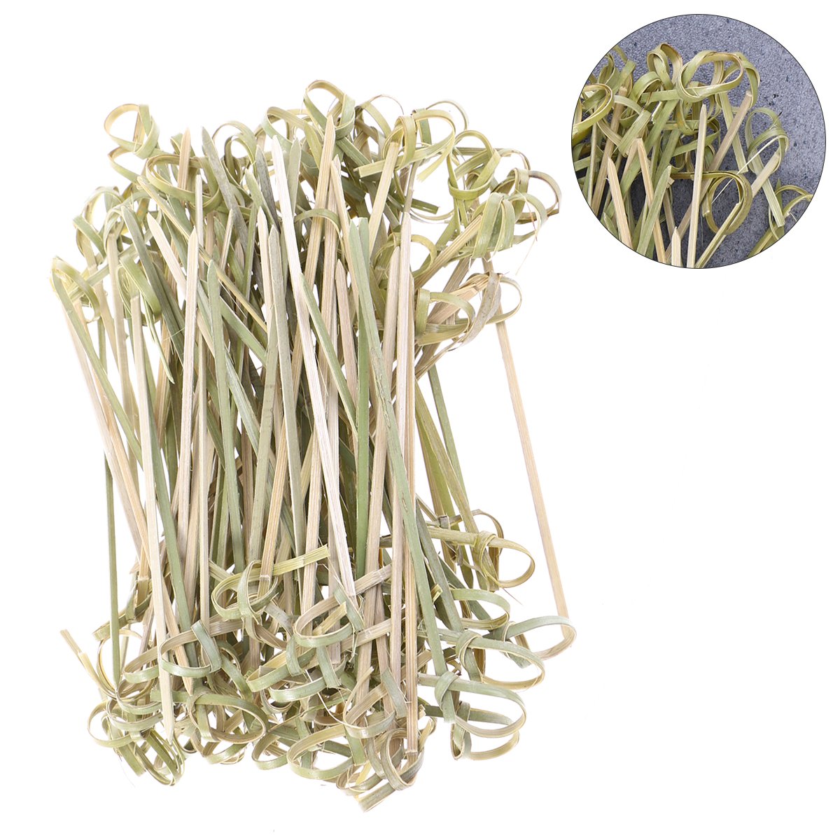 300pcs Bamboo Food Sticks - Reusable Wooden Skewers for Fruit, Cocktails, Appetizers & Party Snacks - Eco-Friendly & Durable for Home, BBQ, Picnics & Catering