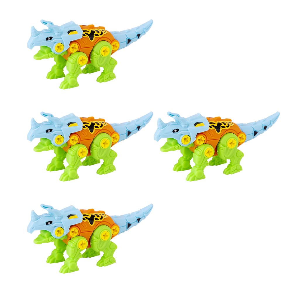 Cabilock 4Pcs Dinosaur Disassembly Toys - DIY Building Kit for Kids, STEM Educational Construction Toys for Creative Play | Perfect for Birthday Gifts, Classroom Activities & Family Bonding Time