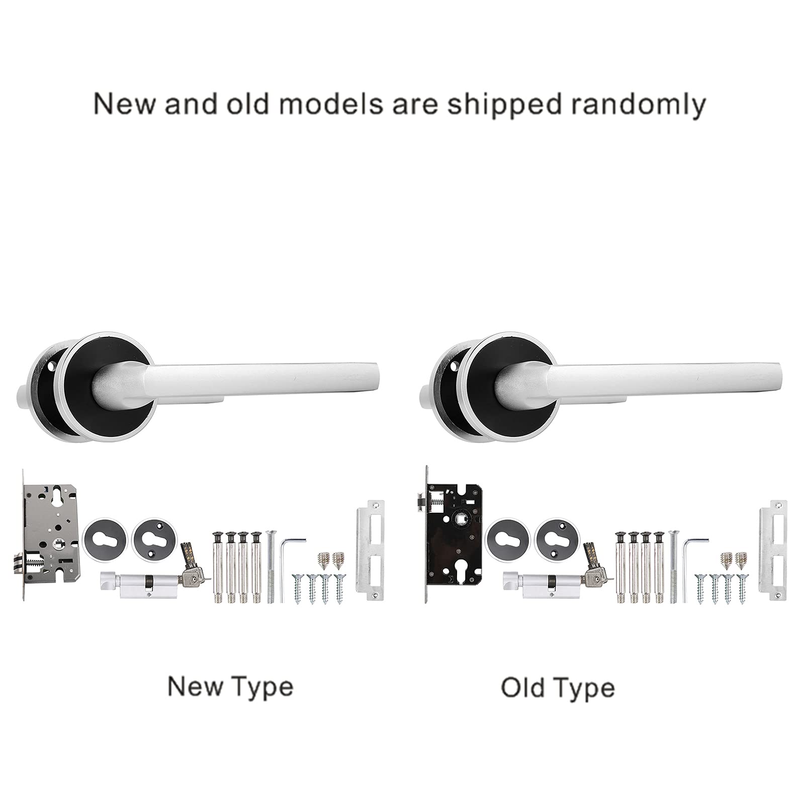 European Style Wooden Door Handle Lock - Space Aluminum Anti-Theft & Silent Door Lock for Bedroom & Bathroom - Perfect for Home Security & Privacy