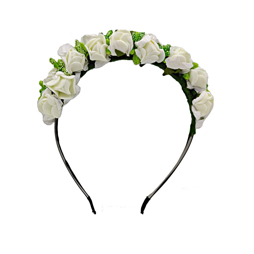 Elegant Bridal Headband with Floral Wreath Design - Wedding Hair Accessories for Bride, Bridesmaids & Flower Girls - Perfect for Ceremony, Reception & Photoshoots