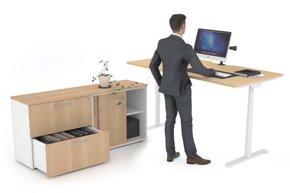 Flexi Premium Height Adjustable Standing Desk - 1800L x 800W Electric Sit Stand Workstation with Cable Management for Home Office & Executive Settings | Ergonomic Workspace Solution for Productivity & Comfort