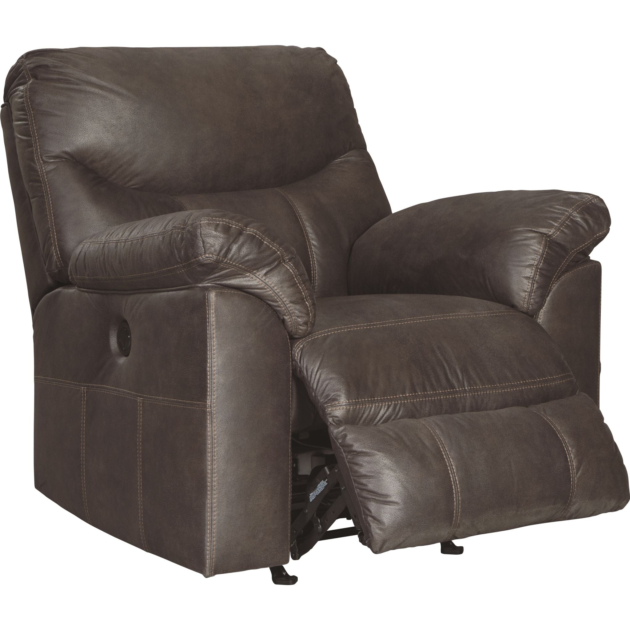 Boxberg Power Rocker Recliner Chair - Adjustable Electric Massage Recliner with Cup Holders & USB Ports - Modern Teak Finish Living Room Furniture for Relaxation & Entertainment