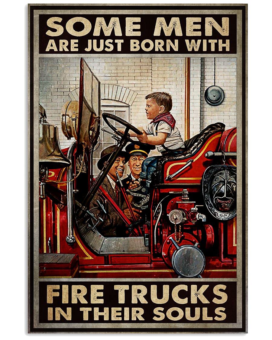 1000-Piece Wooden Jigsaw Puzzle - Some Men Are Just Born with Fire Trucks - Fun & Educational Puzzle Game for Adults & Kids - Perfect Gift for Puzzle Lovers & Fire Truck Enthusiasts - Great for Family Game Nights, Birthday Presents & Cognitive Development