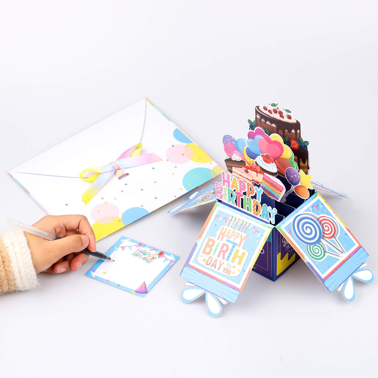 3D Pop Up Birthday Card - Happy Birthday Greeting Cards with Envelope & Blank Card - Perfect Birthday Gifts for Kids, Women, Men, Wife, Husband, Mom, Dad, Sister & Friends | Great for Birthday Parties, Surprise Gifts & Special Occasions