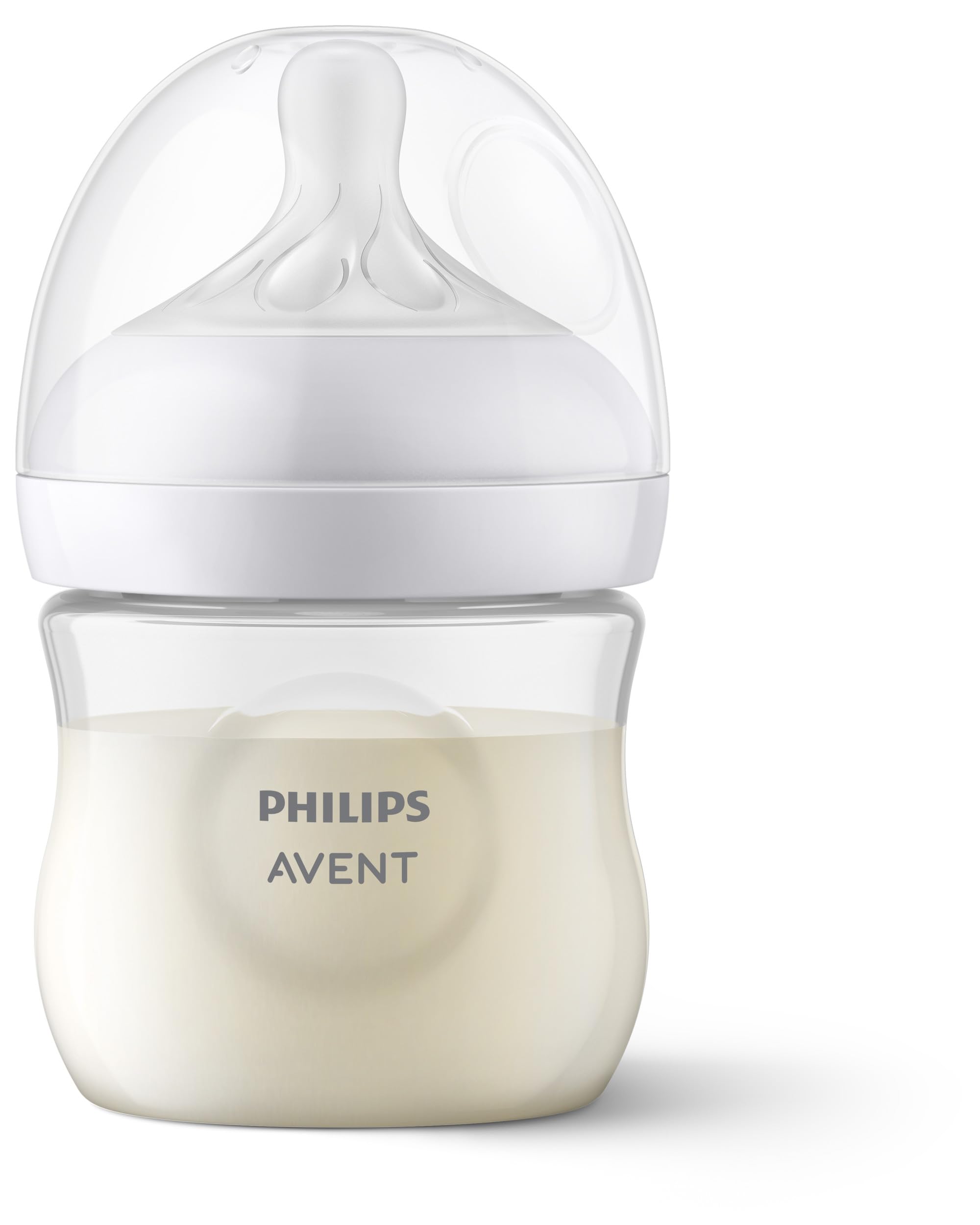 Philips Avent Natural Newborn Glass Baby Bottle Gift Set - 3x 4oz (Slow Flow) & 2x 8oz (Medium Flow) with Natural Response Nipples & 2 Silicone Sleeves - Perfect for Breastfeeding Transition & On-the-Go Feeding (SCD858/01)