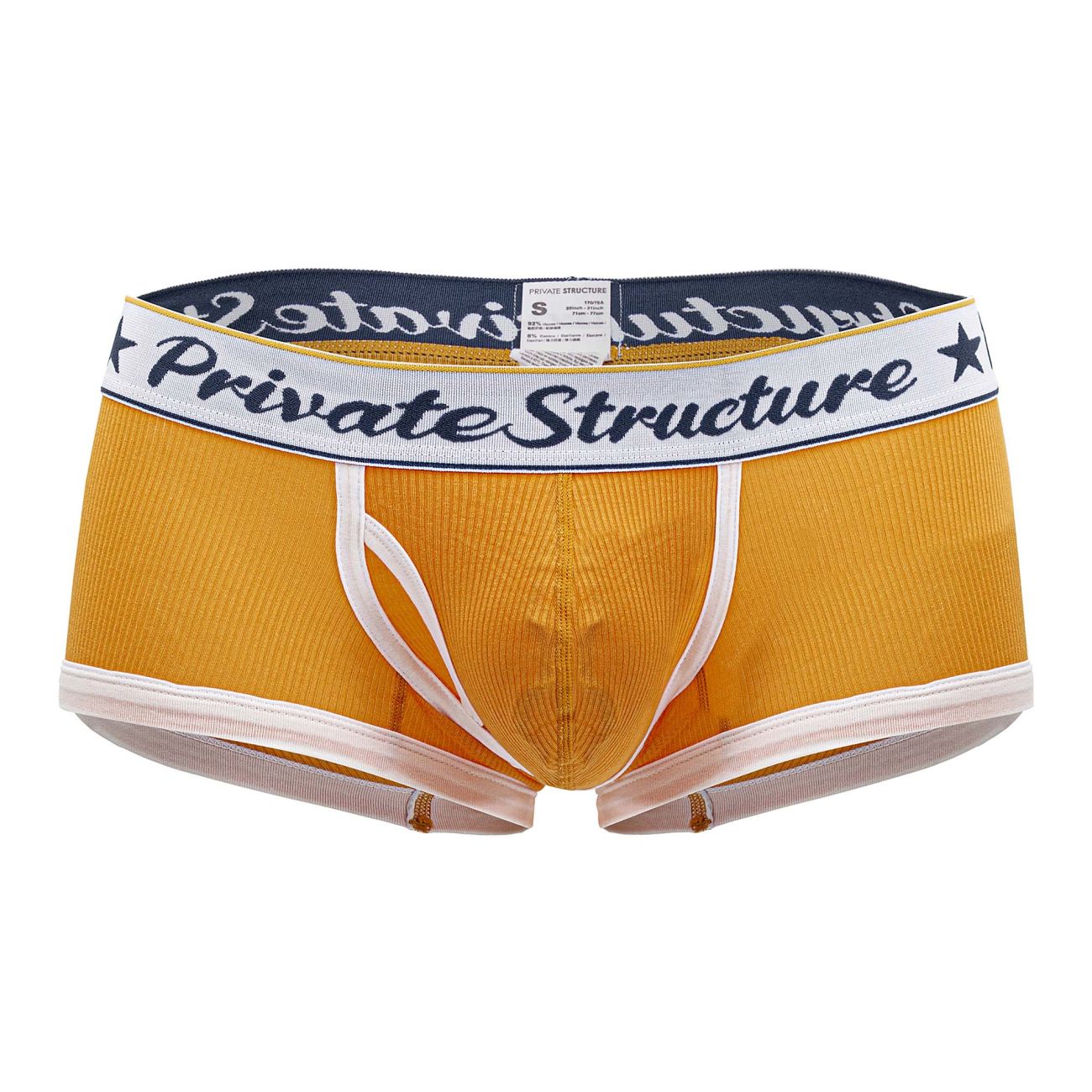 Private Structure Classic Mid Waist Trunks for Men - Comfortable Cotton Underwear with Breathable Fabric - Perfect for Everyday Wear, Gym & Travel