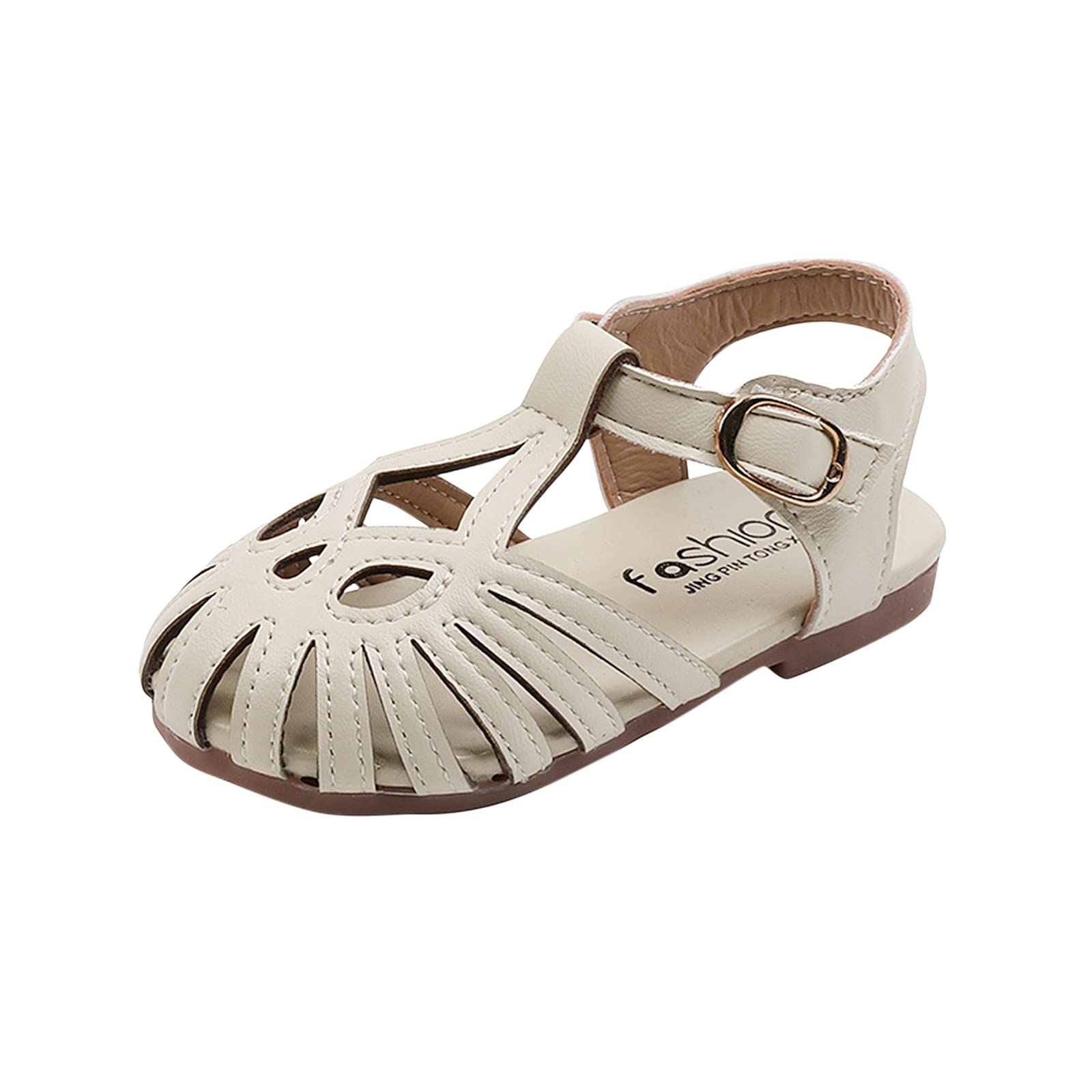 **Breathable Hollow Out Sandals for Little Girls - Open Toe Princess Flat Sandals with Strappy Gladiator Design - Perfect for Summer, Beach, and Casual Wear**