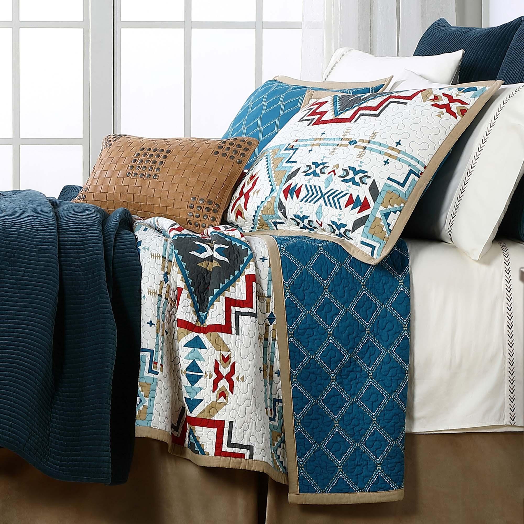 Desert Oasis Quilt - Lightweight Summer Bedding, Breathable Cotton Cover, Boho Chic Home Decor for Bedroom, Living Room or Outdoor Picnics