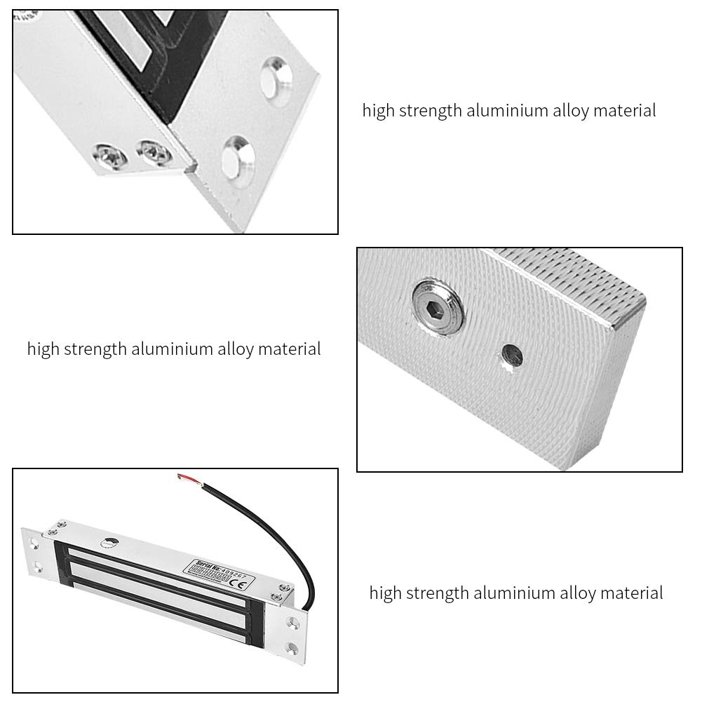Bicaquu DC 12V Magnetic Lock - Heavy Duty Electromagnetic Door Lock for Secure Access Control | Ideal for Cabinets, Gates & Security Doors