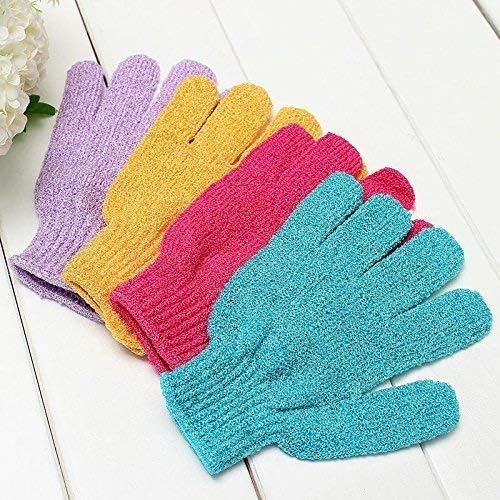 Exfoliating Bath Gloves for Spa & Shower – 2 Pairs of Skin Scrubber Wash Mitts for Deep Cleansing & Massage | Perfect for Dry Skin Care & Body Exfoliation
