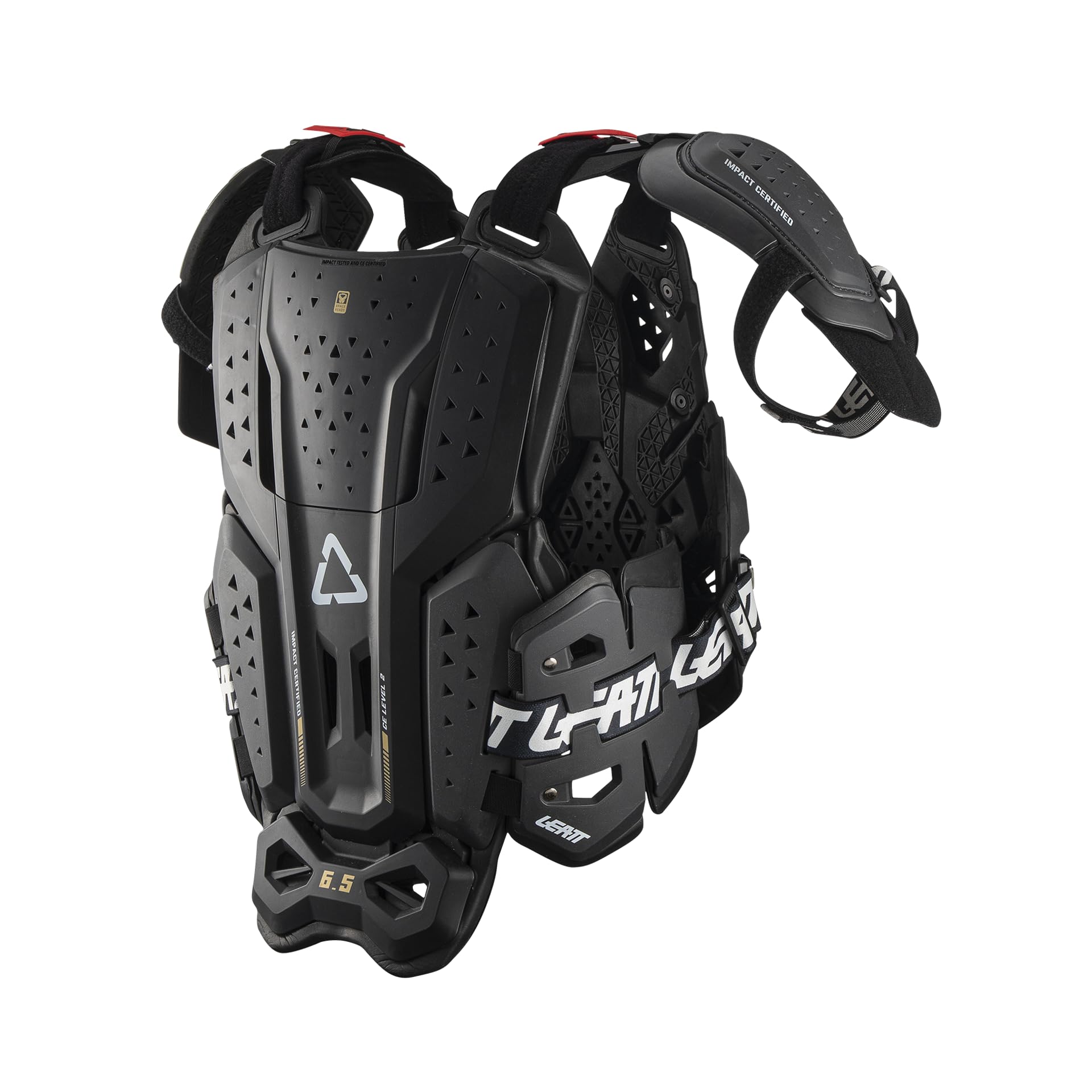 Leatt 6.5 Pro Adult Chest Protector - Motocross, MX & Off-Road Riding Gear (Black, XX-Large) - Impact Protection for Dirt Bike, ATV & Adventure Motorcycle Riders