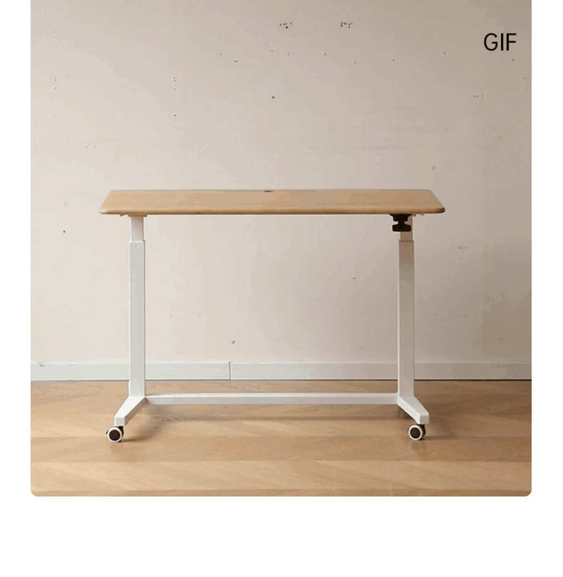 Solid Oak Wood Standing Desk for Home Office - Adjustable Height Mobile Workstation for Ergonomics & Productivity - Perfect for Remote Work, Study, and Small Spaces