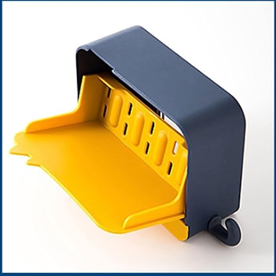 GNOLY Wall Mounted Plastic Soap Dish with Lid - Bathroom Soap Holder & Storage Box for Shower, Sink, and Kitchen Counter