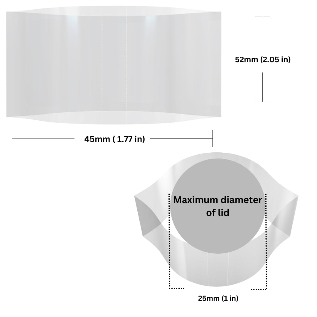 45 x 52 mm Clear Perforated Shrink Bands for Hot Sauce Bottles, Woozy Bottles & Narrow Containers (3/4