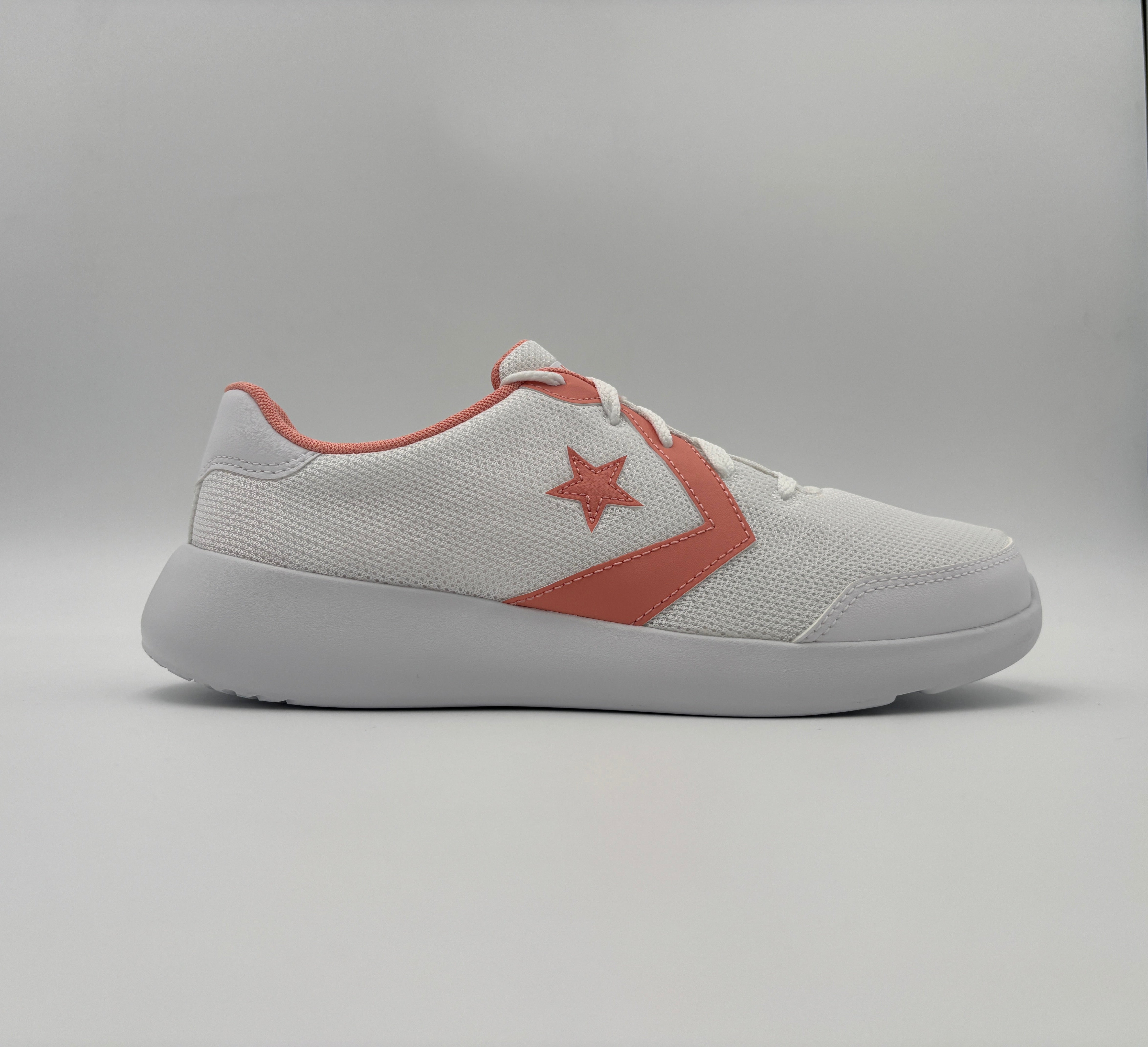 Converse Women's All Star Run White/Pink Running Shoes - Lightweight Sneakers for Women, Comfortable Athletic Shoes for Jogging, Gym & Casual Wear
