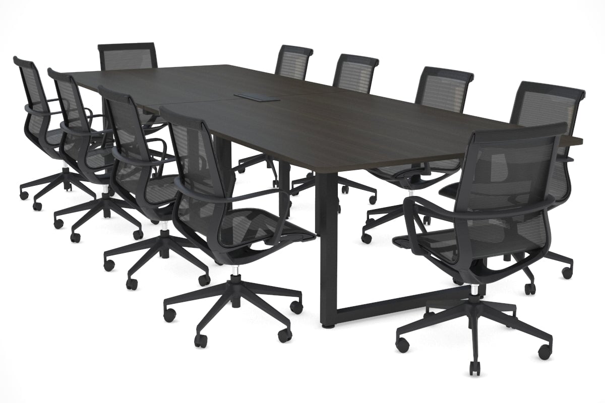 Modern Quadro Loop Legs Boardroom Table with Rounded Corners - 3200L x 1100W - Perfect for Executive Offices, Conference Rooms & Contemporary Workspaces