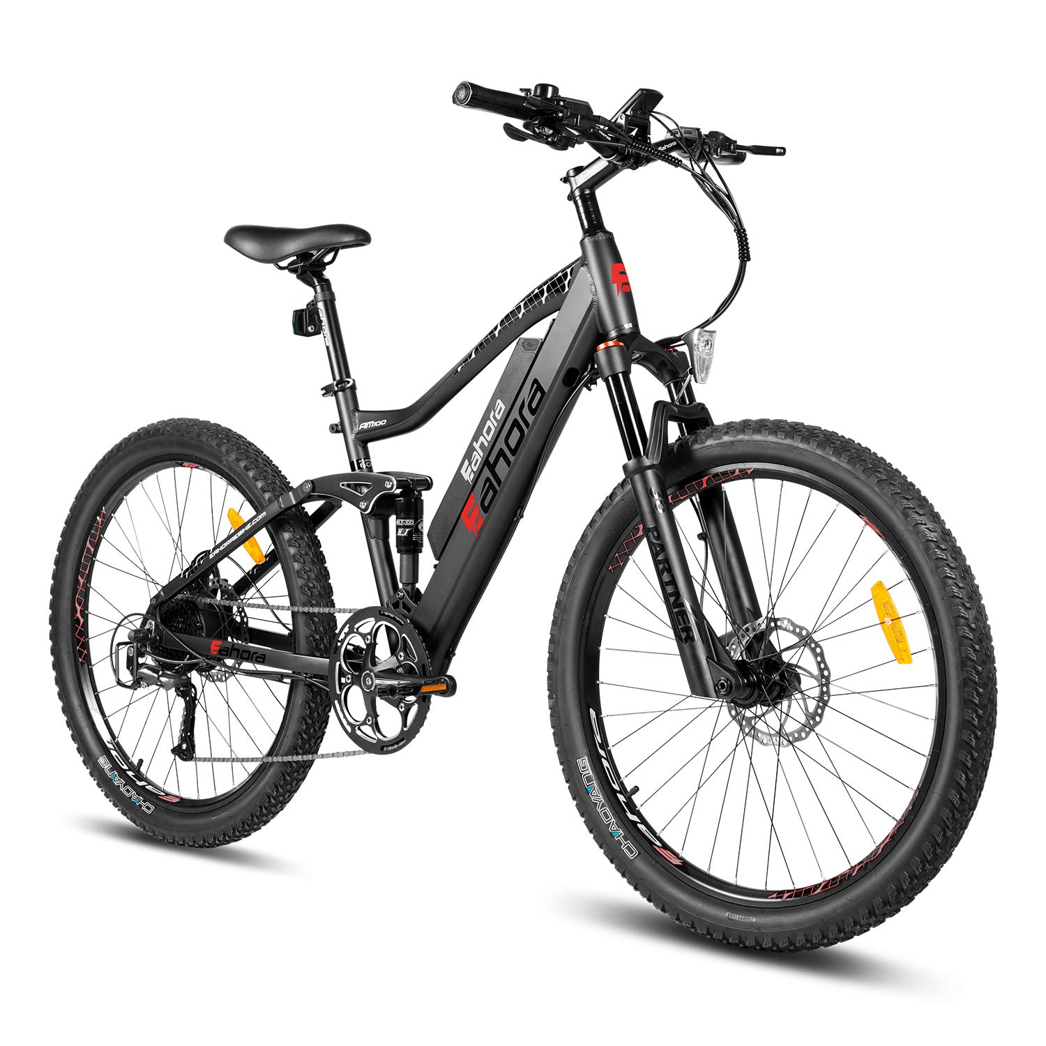 Eahora AM100 30Mph Electric Bike for Adults - 500W Motor, 14AH Lithium Battery, Full Air Suspension, Hydraulic Brakes, 27.5