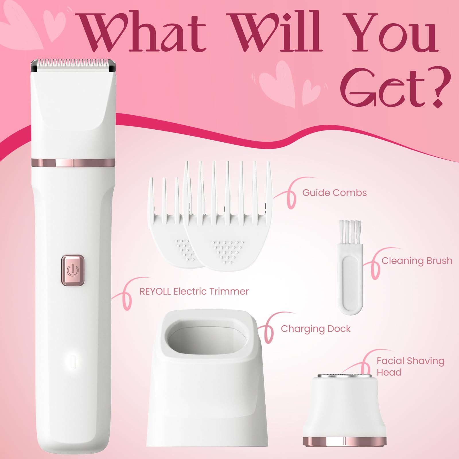 Premium White Bikini Trimmer for Women - Painless Hair Removal with Replacement Blades - Perfect for Sensitive Skin, Travel & At-Home Grooming