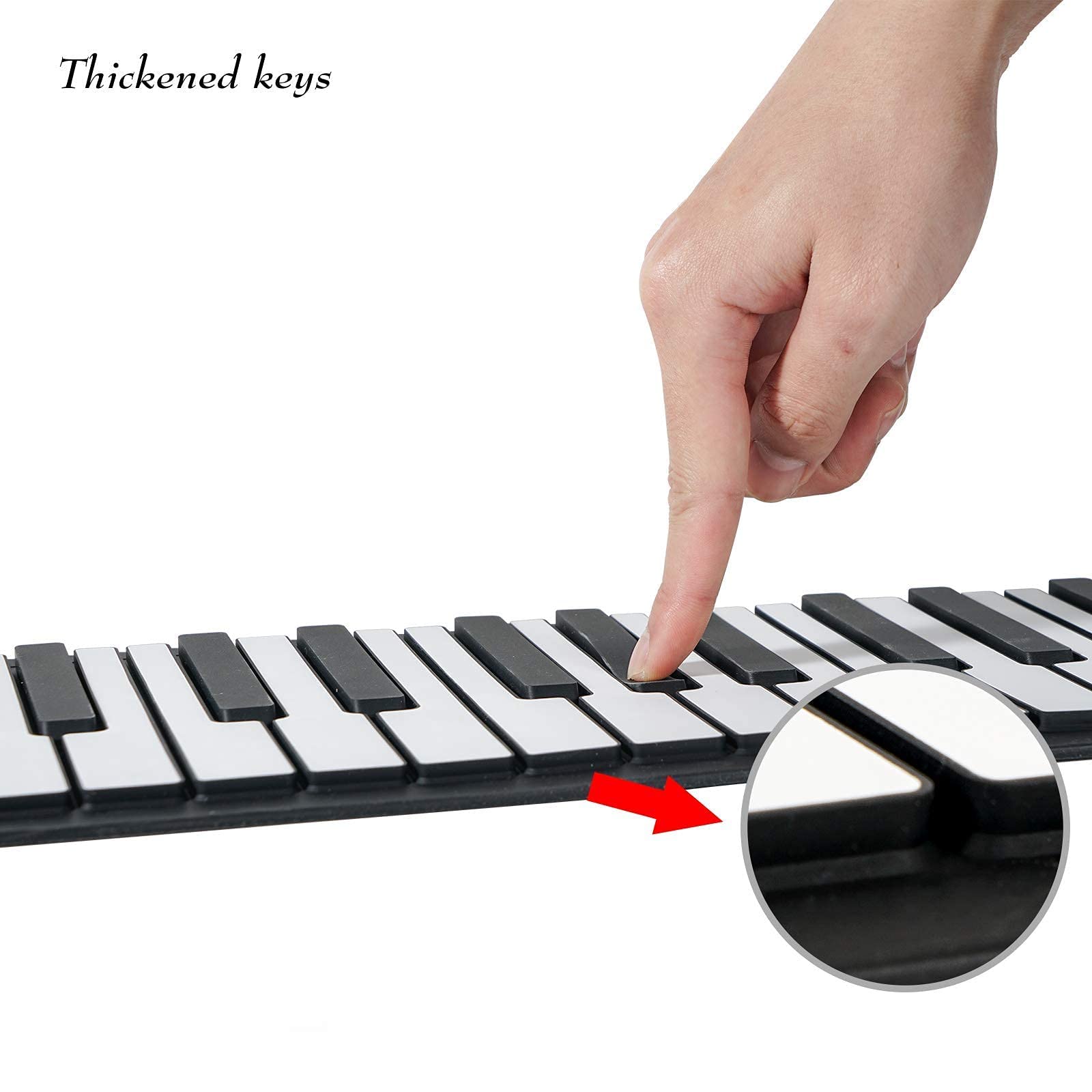 88-Key Roll Up Piano Keyboard - Portable & Foldable Electronic Piano with Storage Bag for Kids & Adults - Perfect for Travel, Home Practice & Music Learning
