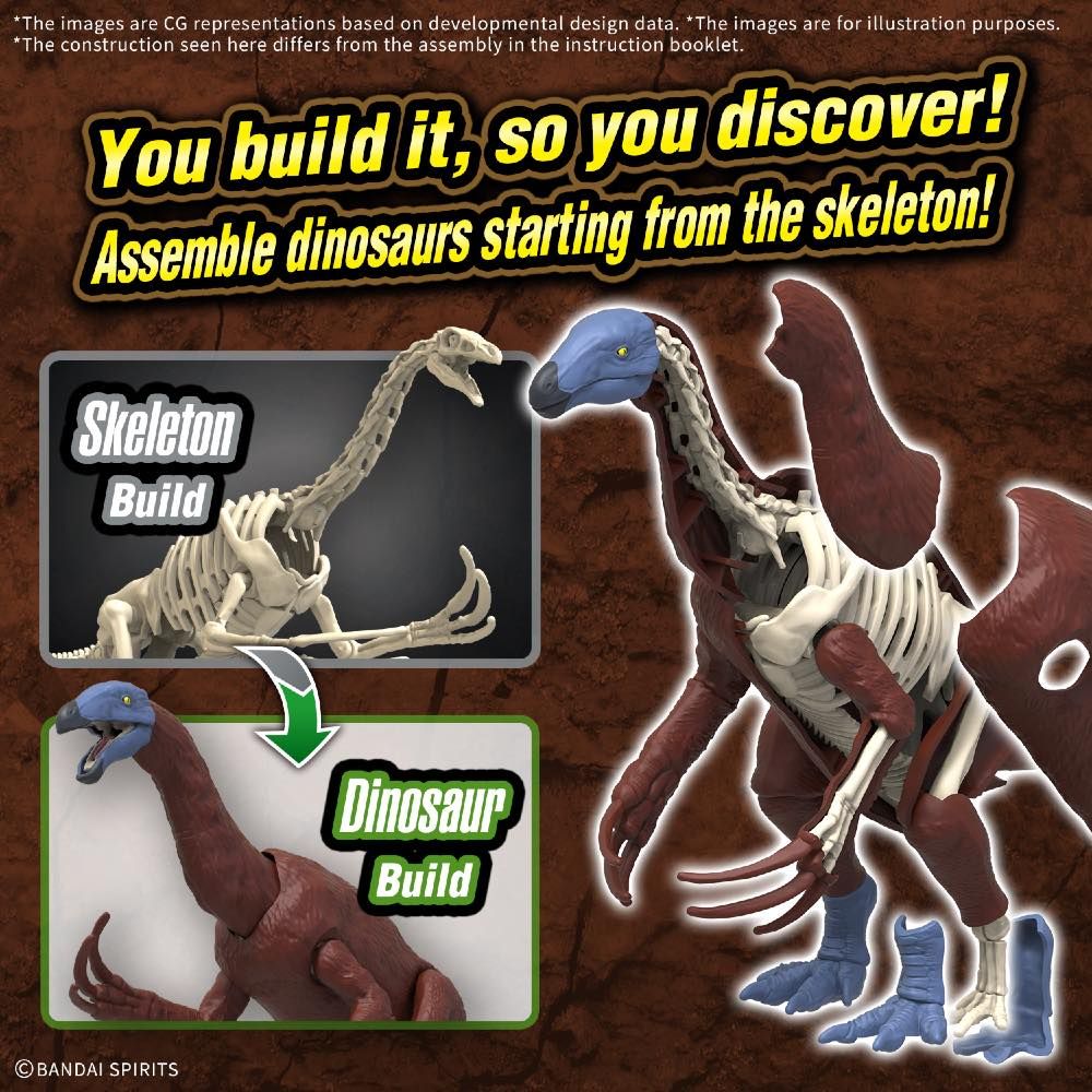 Bandai Plannosaurus Therizinosaurus Dinosaur Model Kit - Build Your Own Prehistoric Dinosaur for Collectors & Hobbyists - Perfect for Display, Gifts & Educational Scenes