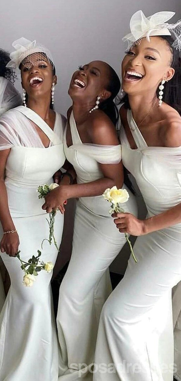 Elegant Mermaid Off-The-Shoulder Long Bridesmaid Dresses - WG901 | Perfect for Weddings, Prom & Formal Events