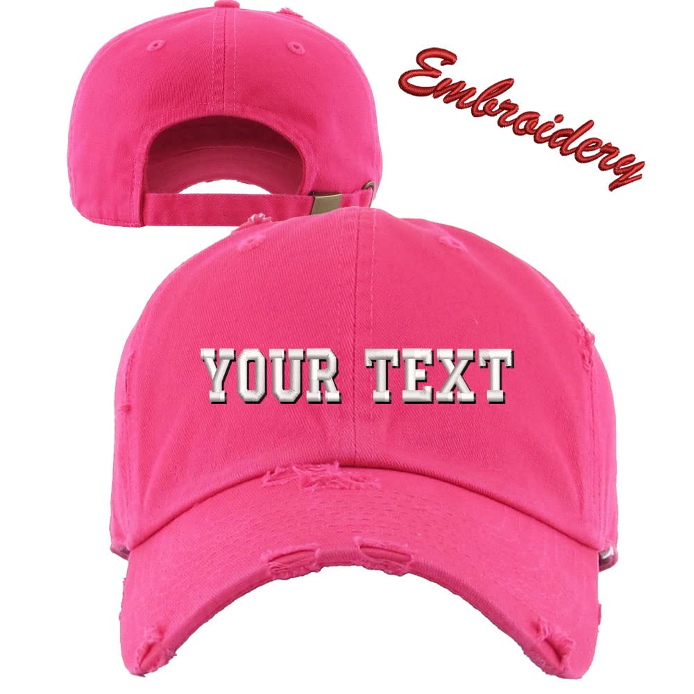 Distressed Baseball Cap KB4005 - Custom Embroidery & Monogram Hats for Men & Women - Perfect for Sports, Outdoor Activities & Fashion