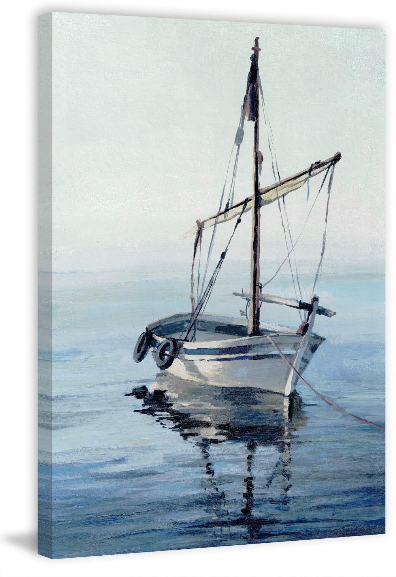 Marmont Hill No Sail Painting Print on Wrapped Canvas - Modern Wall Art for Living Room, Bedroom & Office Decor