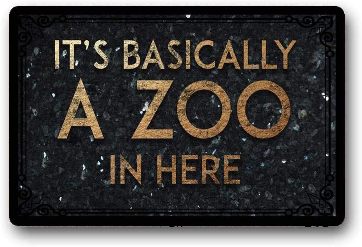 DOOGSCCKV Granite Look Funny Welcome Doormat - Custom Personalized Housewarming Gift, 18x30 Inch - Perfect for Front Door Entryway, Porch Decor & Home Decor