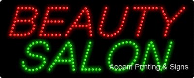 Beauty Salon Flashing & Animated LED Sign - High Impact, Energy Efficient Light for Hair & Nail Salon, Spa, Barber Shop - Perfect for Storefront Window Advertising & Attracting Customers