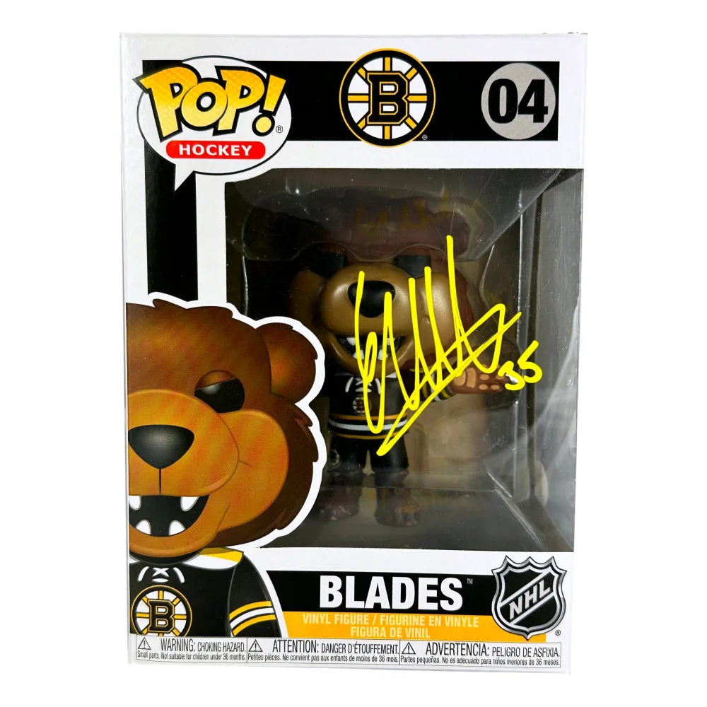 Linus Ullmark Autographed Funko Pop #04 Boston Bruins Hockey Player Signed with JSA COA - Perfect for NHL Collectors, Bruins Fans, and Sports Memorabilia Displays