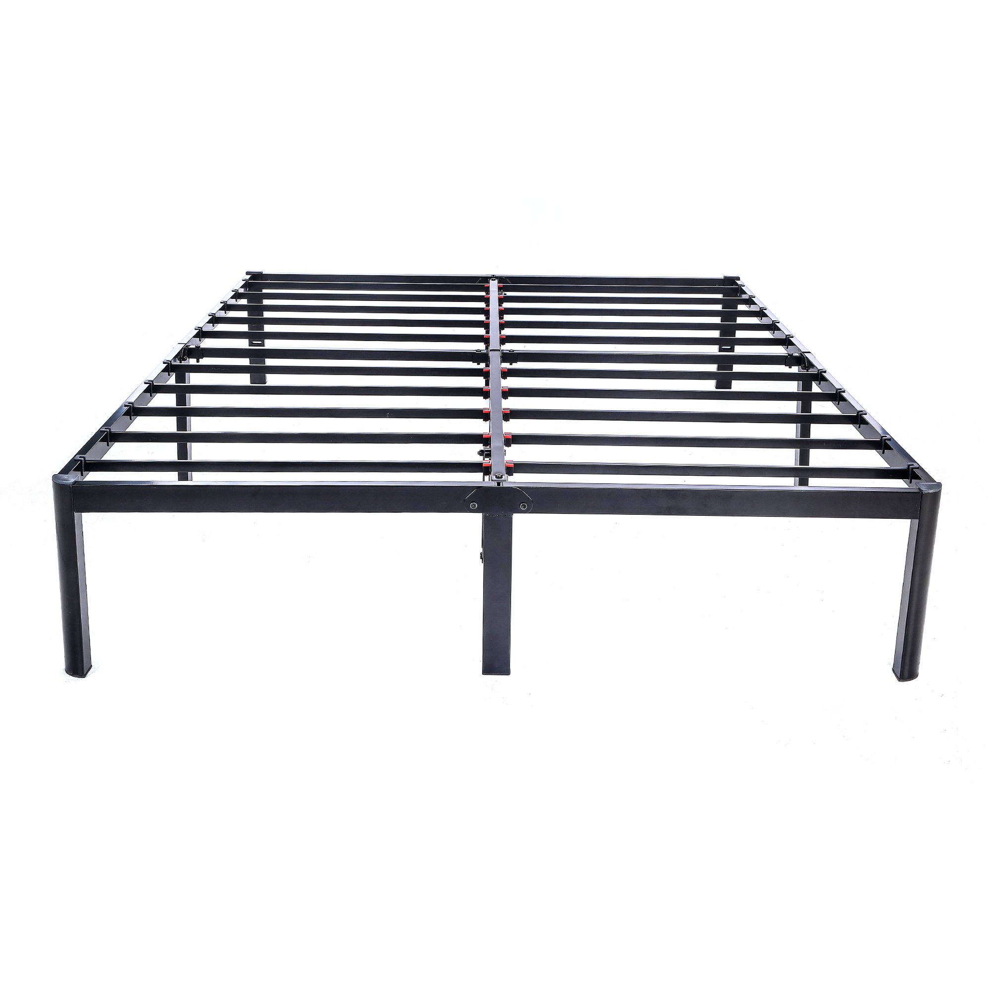 V&LX 14 Inch Tall Steel Slat Bed Frame - Sturdy Platform Bed with Box Spring Replacement - Perfect for Modern Bedrooms & Guest Rooms