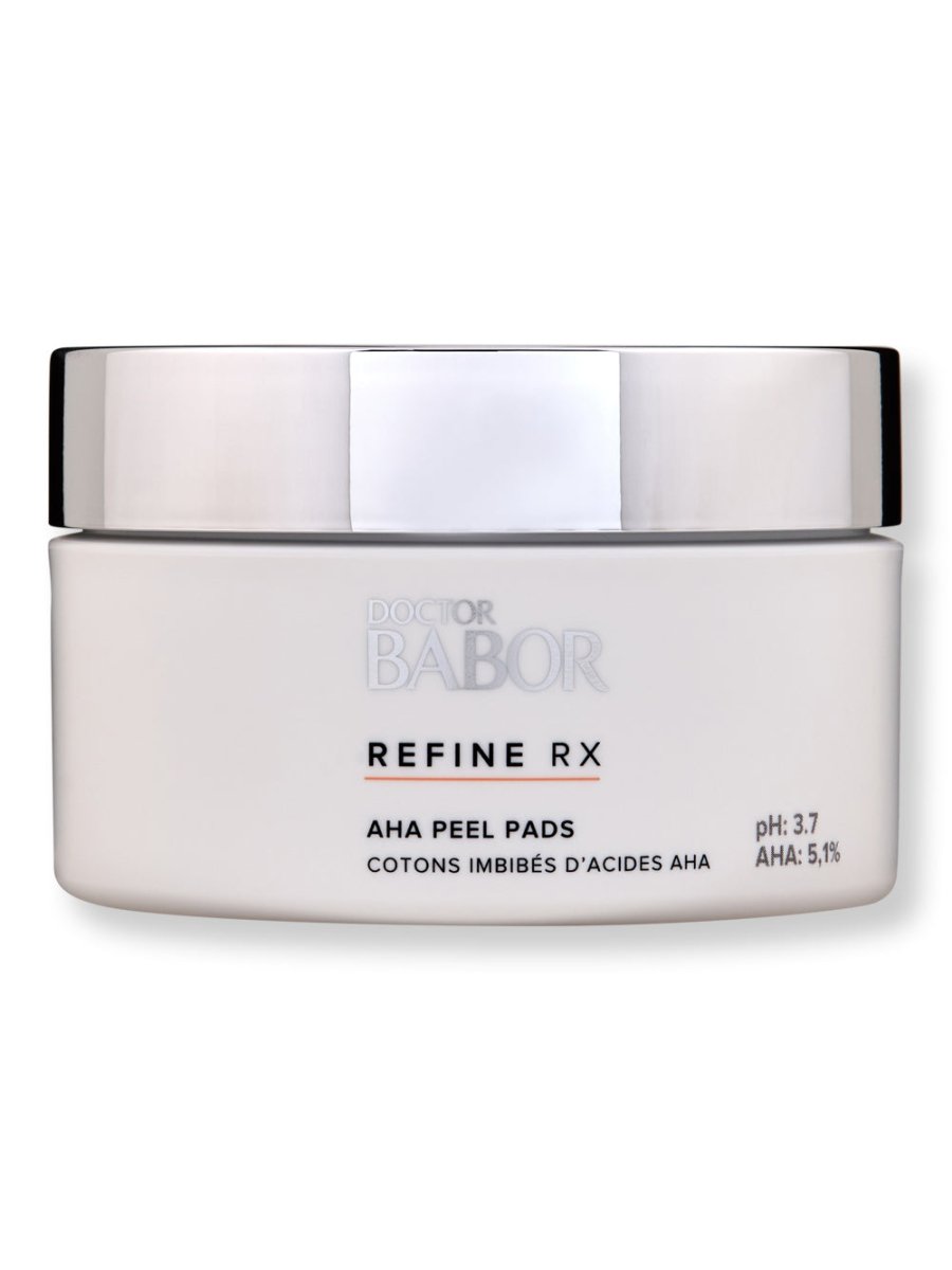 Babor Refine RX AHA Peel Pads - Exfoliating Facial Treatment with Glycolic Acid (60 Count) for Glowing Skin - Perfect for Nighttime Skincare Routine & Acne-Prone Skin