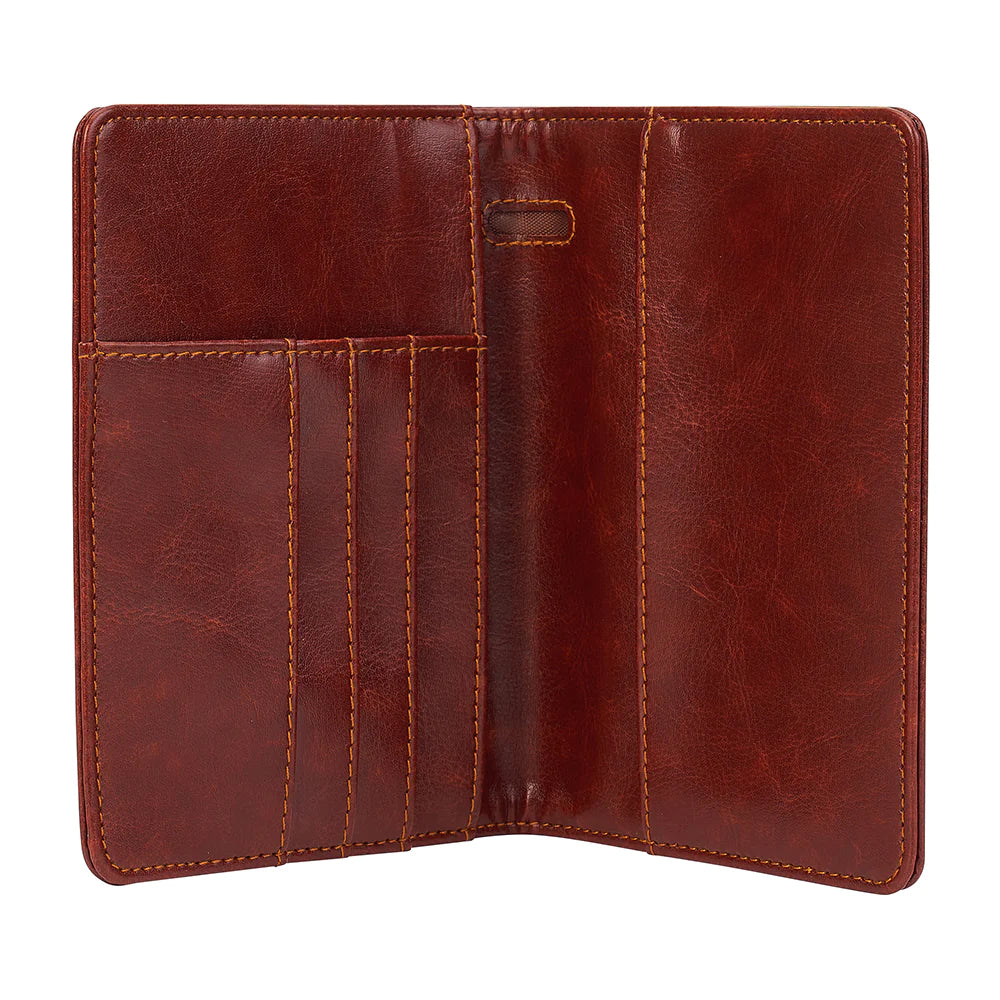 Premium Leather Passport Holder for Men - RFID Blocking Travel Wallet with Multiple Card Slots - Perfect for Business Trips & International Travel