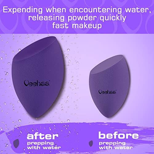 2PCS Latex-Free Makeup Sponge Set - Egg Shaped Beauty Blender for Foundation, Concealer & All Face Areas | Perfect for Professional Makeup Application & Travel