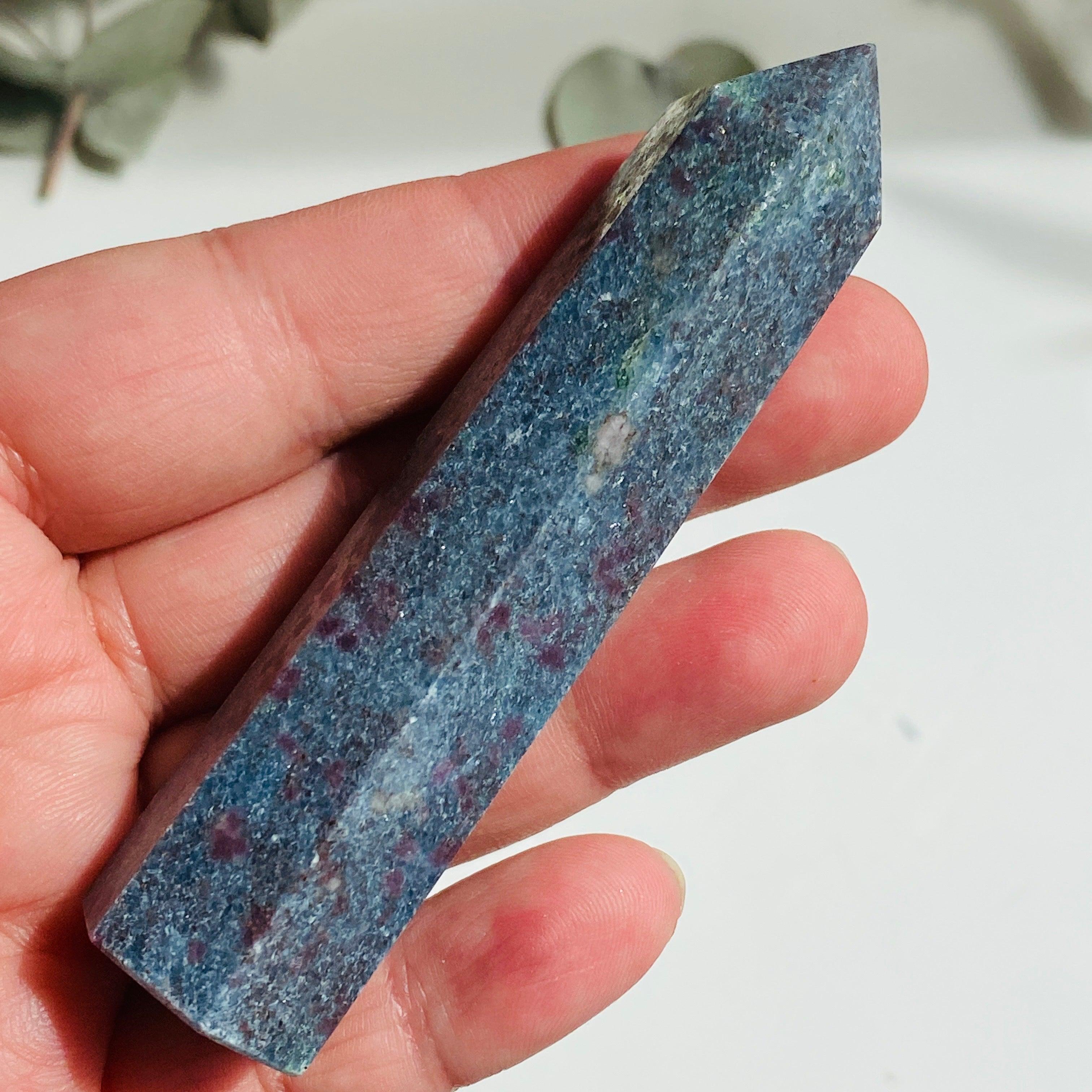 Natural Ruby Kyanite Generator RKG 03 - Healing Crystal for Meditation, Chakra Balancing & Energy Work | Perfect for Home Decor, Yoga Studio & Spiritual Gifts