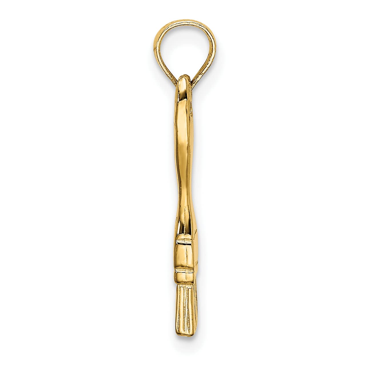 14k Yellow Gold 3D Paint Brush Charm Pendant Necklace - Handmade Fine Jewelry for Artists, Painters & Art Lovers - Perfect Gift for Birthday, Graduation & Creative Inspiration