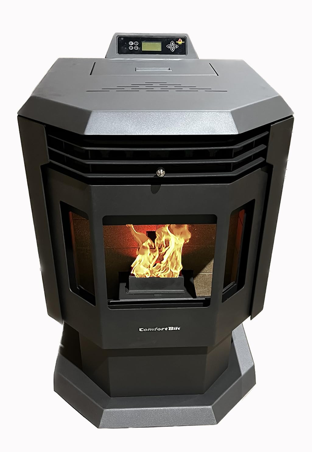 Comfortbilt HP21 Black Wood Pellet Stove with 40 lb Hopper - High Efficiency Heating for Home, Cabin & RV | Indoor & Outdoor Use