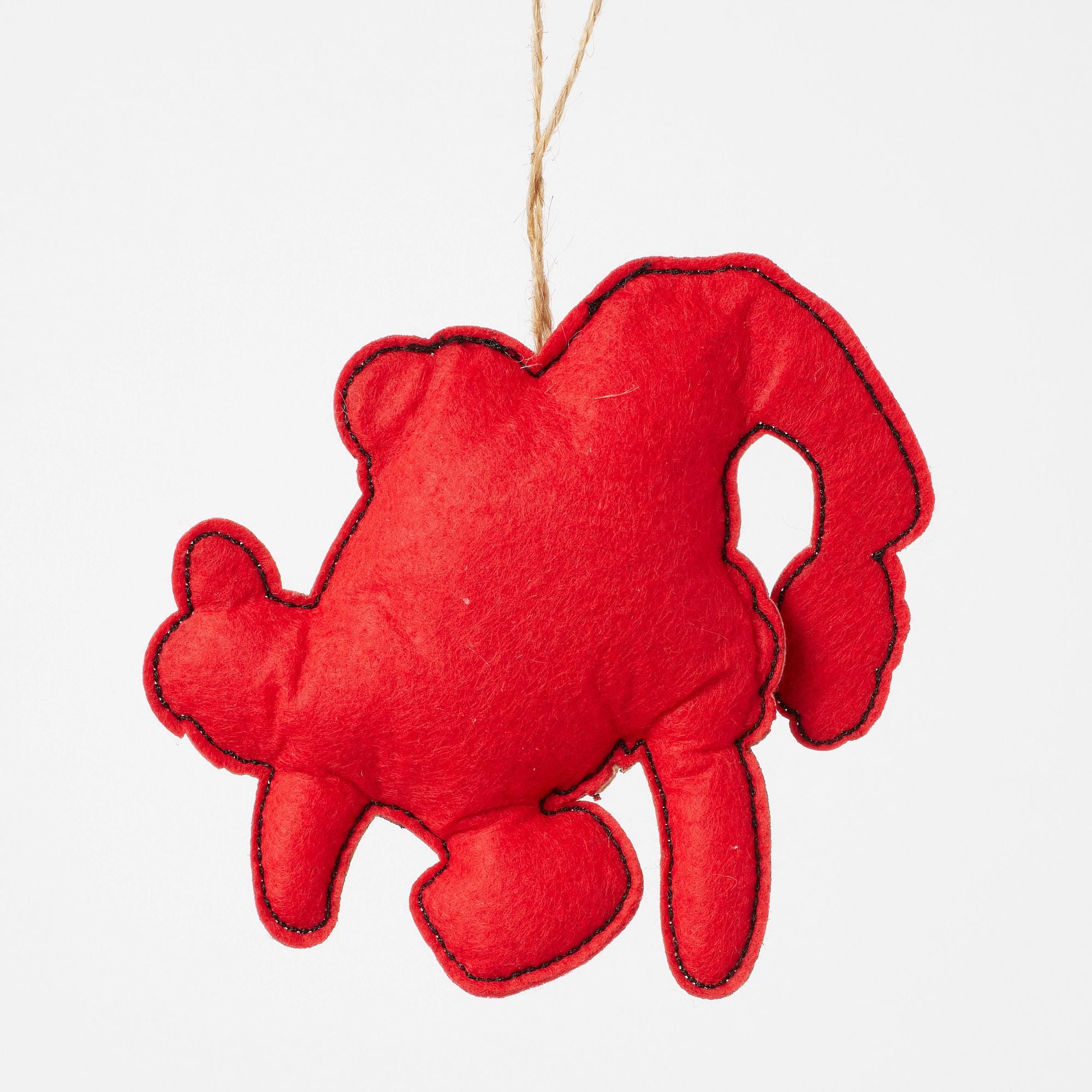 Santa Hat Felt Christmas Ornament - Handmade Holiday Decor for Tree, Gift, and Festive Home Decoration