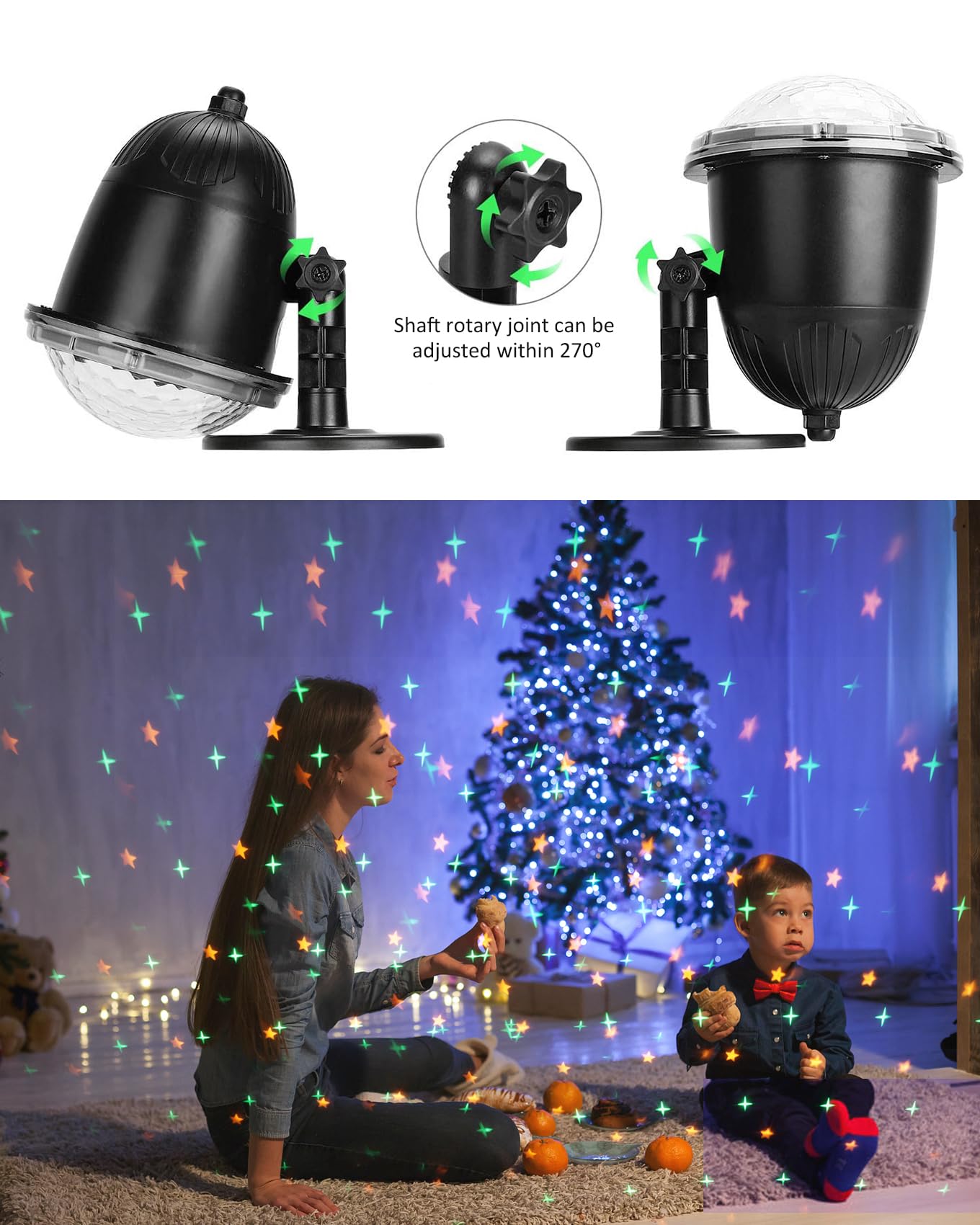 Star Projector Night Light with Remote & Timer - Outdoor Christmas & Holiday LED Light Projector, Waterproof Landscape Lighting for Kids Bedroom, Garden, Wedding & Halloween Decor | Perfect for Nursery, Party, Patio & Seasonal Celebrations