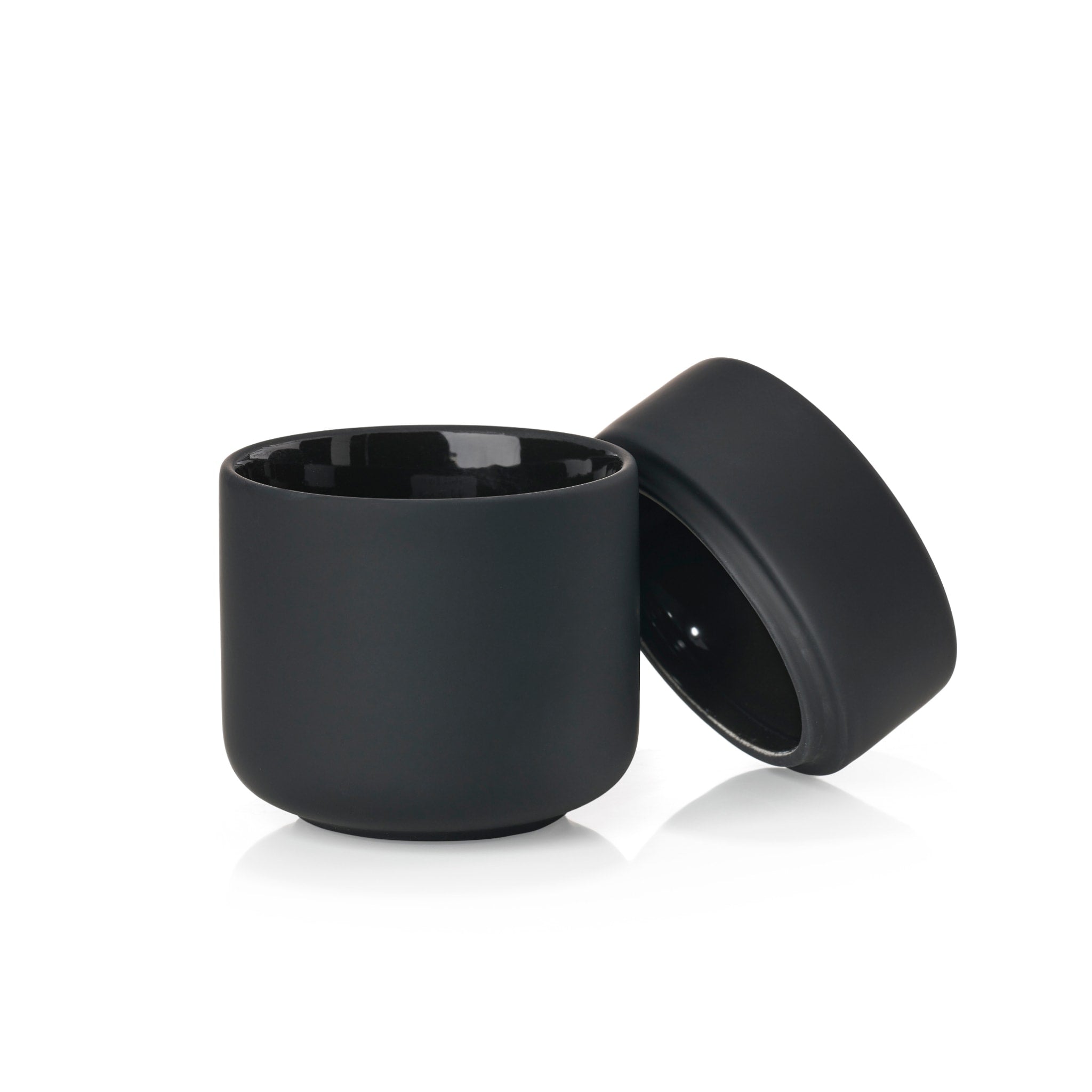 ZONE DENMARK Ume Airtight Food Storage Container with Lid - 10cm Height, Black - Perfect for Kitchen Pantry Organization & Meal Prep