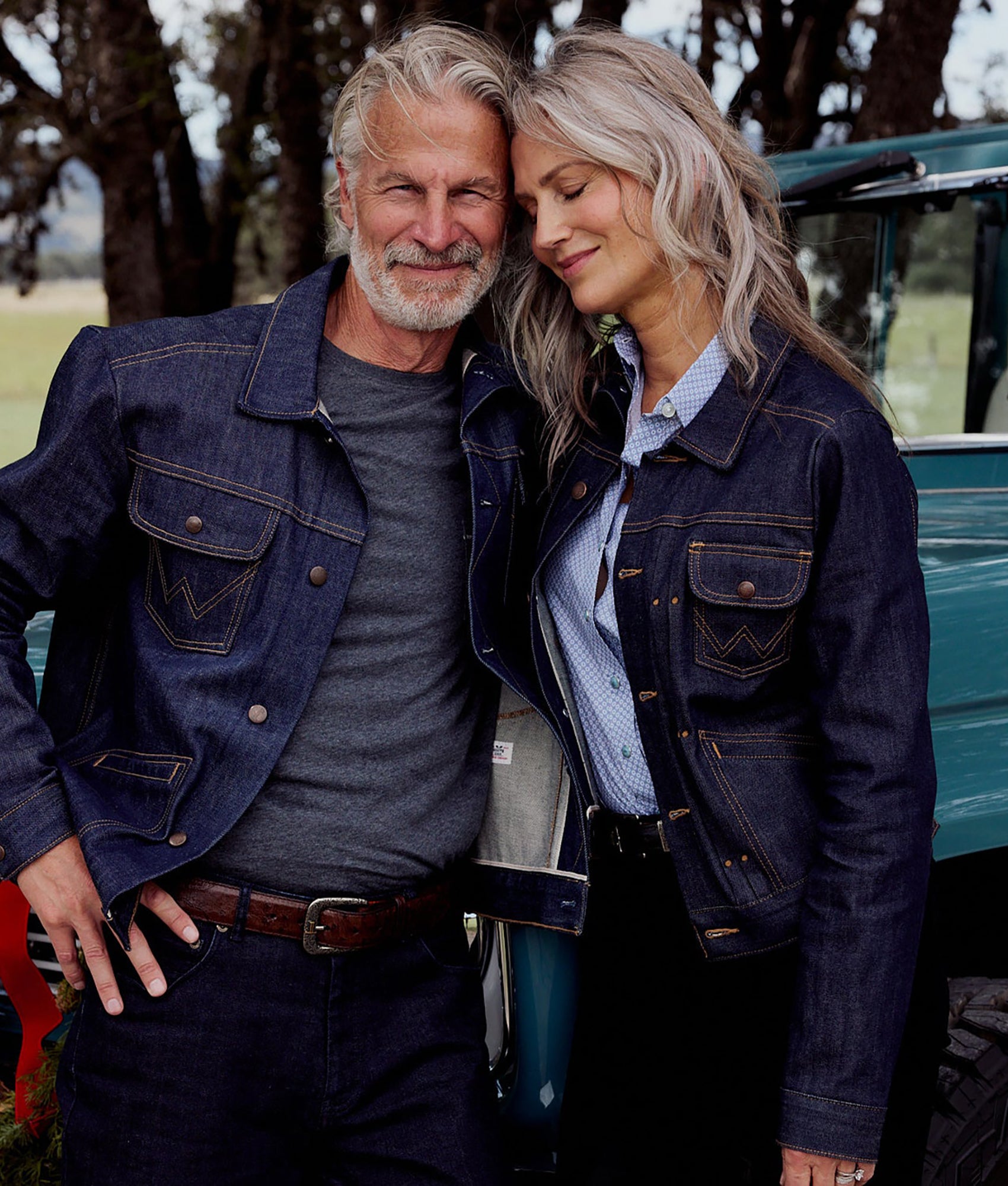 Wrangler x Lucchese Men's Dark Wash Denim Jacket - Classic Western Style for Casual Wear & Outdoor Adventures
