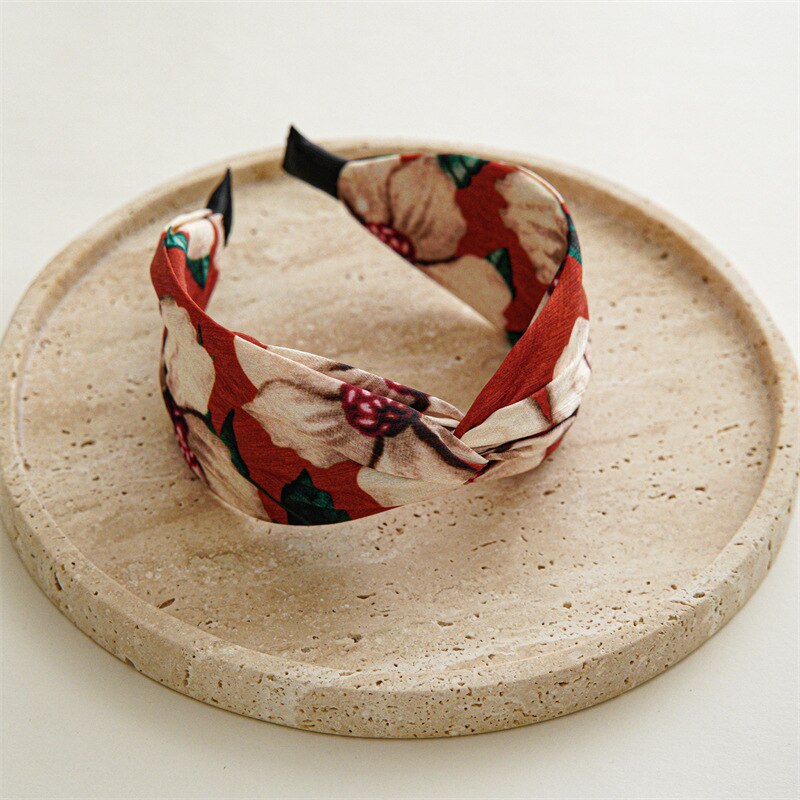 Women's Summer Printed Fabric Headband - Stylish Hair Accessory for Workouts, Yoga, and Outdoor Activities