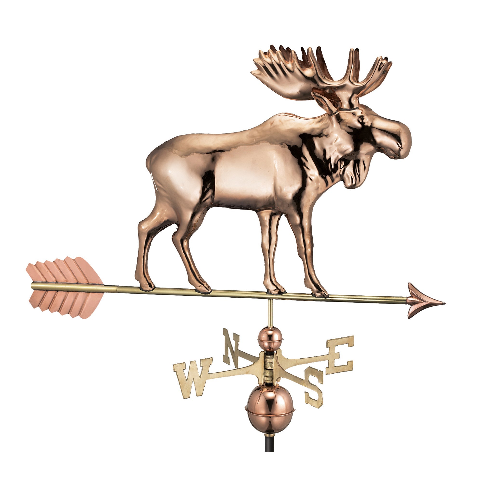 Handcrafted Moose Weathervane with Arrow - Rustic Outdoor Decor for Garden, Farmhouse, or Cabin - Perfect for Roof, Barn, or Shed Decoration
