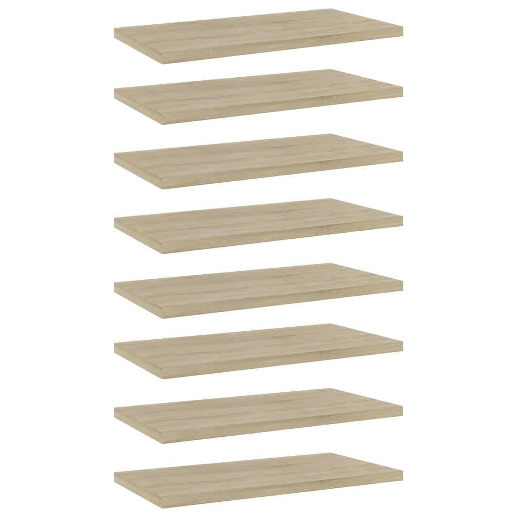 vidaXL Floating Shelves 8-Piece Set, Invisible Mounting Wall Shelves for Home Decor - Modern Sonoma Oak Engineered Wood Display Shelves | Perfect for Living Room, Bedroom, Bathroom & Office Organization