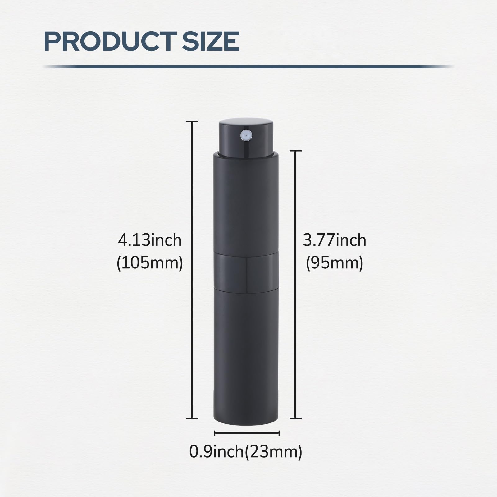 Refillable Perfume Atomizer Travel Bottle - Portable Cologne Sprayer for Men & Women - 8ml Mini Empty Spray Bottle (Black) - Perfect for Gym, Travel & On-the-Go Fragrance Touch Ups